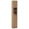 Badkamerkast 32x25,5x190 cm spaanplaat wit sonoma eikenkleurig Badkamerkast 32x25,5x190 cm spaanplaat wit sonoma eikenkleurig