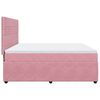 vidaXL Boxspring met matras fluweel roze 180x200 cm