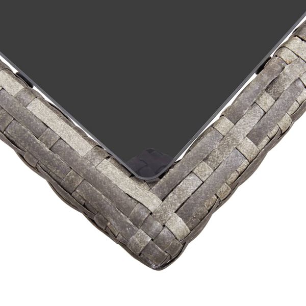 vidaXL Tuintafel 190x90x75 cm poly rattan grijs