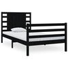 vidaXL Bedframe massief grenenhout zwart 90x200 cm
