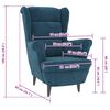 vidaXL Fauteuil fluweel blauw
