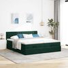 vidaXL Ottoman bed met matrassen en LED's 160x200cm fluweel