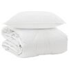 vidaXL Het Duvet voor Elk Seizoen met kussen 2 pcs Wit Microvezel
