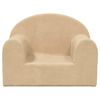 vidaXL Kinderbank zacht pluche cr&egrave;mekleurig