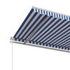 vidaXL Luifel automatisch uittrekbaar 450x350 cm blauw en wit