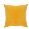 vidaXL Kussens 2 st 45x45 cm katoenfluweel geel