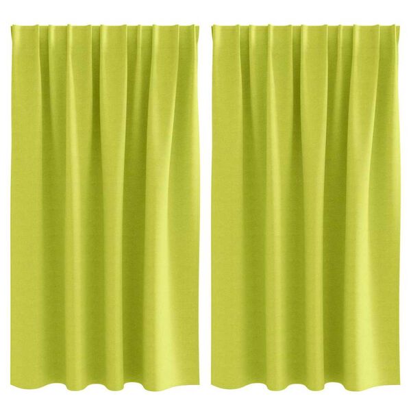 vidaXL Zwart-out Gordijnen met Ringen 2 pcs Groen 140 x 140 cm