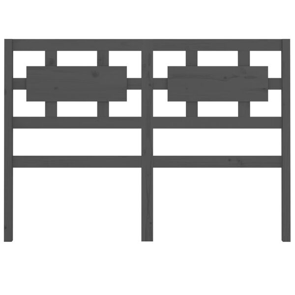 vidaXL Hoofdbord 145,5x4x100 cm massief grenenhout grijs