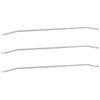 vidaXL Zeildoekbevestiging voor aanhangwagens 3 zilver 136-218 cm