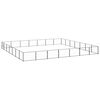 vidaXL Hondenkennel 49 m&sup2; staal zwart