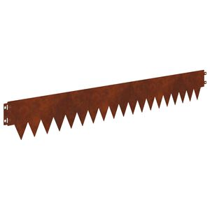 vidaXL Gazonrand 20 st 103 x 15 cm Staal Roestkleurig