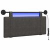 vidaXL Hangend hoofdbord Zwart Antiek PU