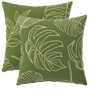 vidaXL Kussensloop 2 pcs HEERLEN Bladontwerp 30 x 30 cm Polyester