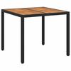 vidaXL Tuinstafel Zwart 90 x 90 x 75 cm poly rattan