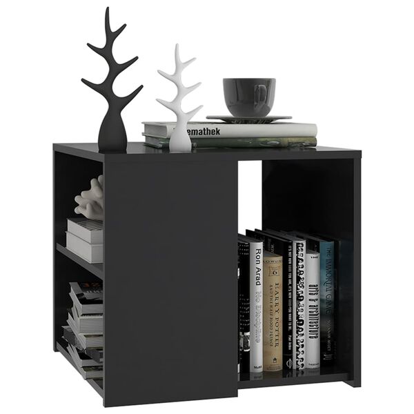 vidaXL Bijzettafel 50x50x45 cm spaanplaat grijs