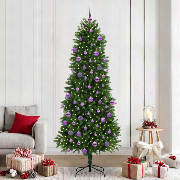 vidaXL Kerstboom met 300 LED met standaard Groen 240 cm PE