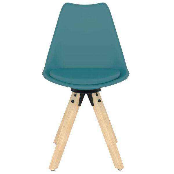 vidaXL Eetkamerstoelen draaibaar 6 st PP turquoise