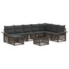 vidaXL Tuinbankenset 9 st Grijs poly rattan
