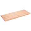 vidaXL Tafelblad natuurlijke rand 120x50x(2-4)cm eikenhout lichtbruin