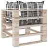 vidaXL 5-delige Loungeset met kussens pallet grenenhout