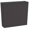 vidaXL Plantenbak met uitneembare bak rattan-look 12/44 L PP bruin