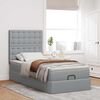 vidaXL Ottoman bed met matras 80x200cm stof lichtgrijs