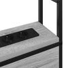 vidaXL Opberghoofdbord met Oplaadstation Grijs sonoma 143 x 15 x 98 cm
