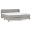 vidaXL Boxspring met matras stof lichtgrijs 180x200 cm