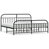 vidaXL Bedframe met hoofd- en voeteneinde metaal zwart 193x203 cm