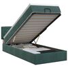 vidaXL Ottoman bed met matras Donkergroen 90 x 190 cm Fluweel