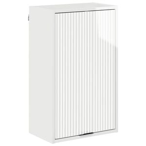 vidaXL Badkamer Kast Wandgemonteerd Hoogglans wit 39 x 23,5 x 65 cm