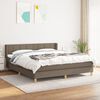 vidaXL Boxspring met matras stof taupe 160x200 cm
