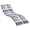 vidaXL Ligbedkussen 200x50x3 cm oxford stof ruitpatroon grijs