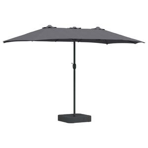 vidaXL Tuinparasol Antraciet 385 x 209 x 244 cm Polyester