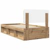 vidaXL Bedframe Ambachtelijk eiken 75 x 190 cm Massief grenenhout