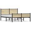 vidaXL Bedframe zonder matras metaal sonoma eikenkleurig 140x200 cm