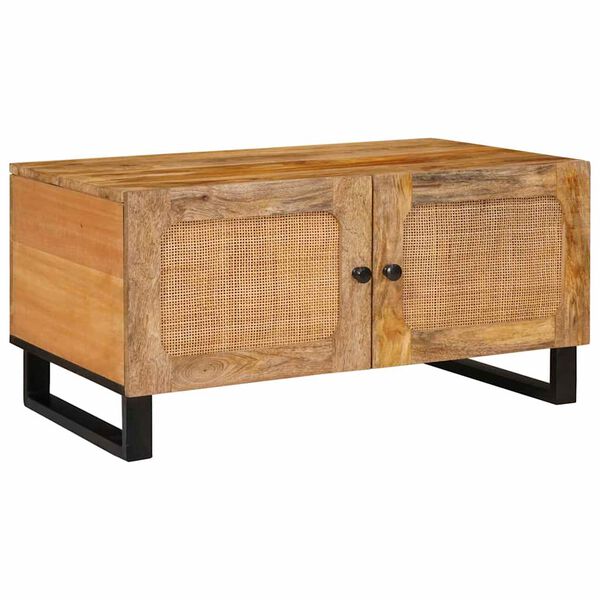 vidaXL Salontafel Naturel 80 x 50 x 40 cm Massief Mango Hout