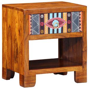 vidaXL Dressoir met lade Multikleur 40 x 35 x 45 cm Massief acaciahout