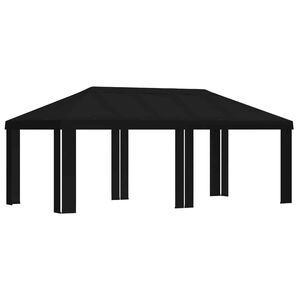 vidaXL Paviljoenhoes 6 x 3 m Zwart Polyester 190 gsm