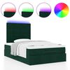 vidaXL Ottoman bed met matrassen en LED's 120x190cm fluweel