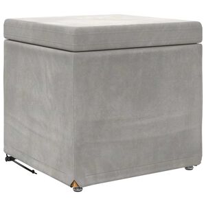 vidaXL Kruk Lichtgrijs 41 x 41 x 40 cm Velvet en Gefabriceerd Hout