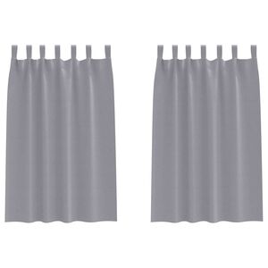vidaXL Zwart-out Gordijnen met Ringen 2 st Lichtgrijs 175 x 140 cm