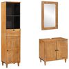 vidaXL Badkamermeubelset met lade met plank 3 pcs Bruin Bewerkt hout