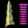 vidaXL Kerstboom met 100 LED Warmwit 120 cm Acryl