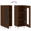 vidaXL Dressoir 34,5x34x90 cm bewerkt hout bruin eikenkleur