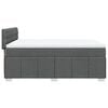 vidaXL Boxspring met matras stof donkergrijs 140x190 cm