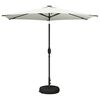 vidaXL Tuinparasol met LED-lampen en voet 270 x 270 cm Polyester