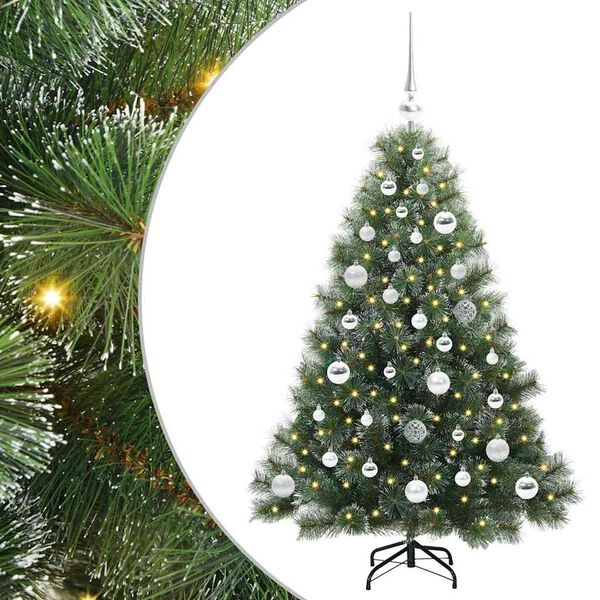 vidaXL Kunstkerstboom met 150 LED met standaard Groen 120 cm PE en PVC