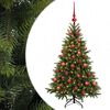 vidaXL Kunstkerstboom met kerstbal 150 cm 150 LED's Warmwit