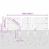 vidaXL Hek met Paal Grijs 0,6 x 25 m Staal en PVC